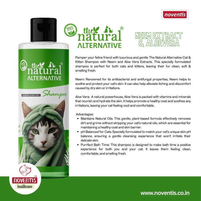 The Natural Alternative Shampoo Neem and Aloevera for Cats and Kittens