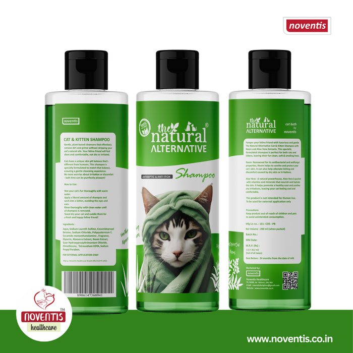 The Natural Alternative Shampoo Neem and Aloevera for Cats and Kittens