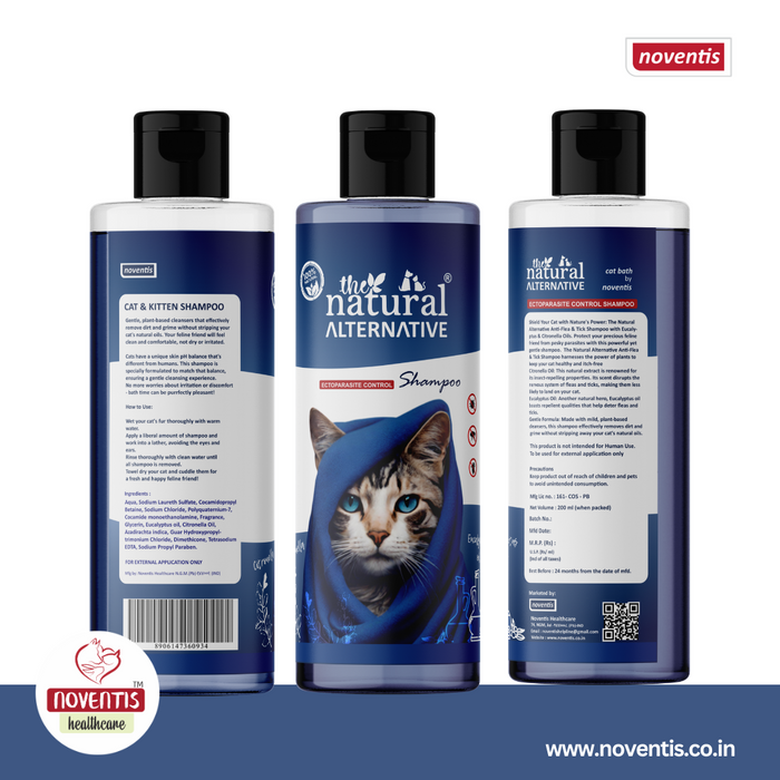 The Natural Alternative Shampoo Anti Flea and Tick for Cats and Kittens