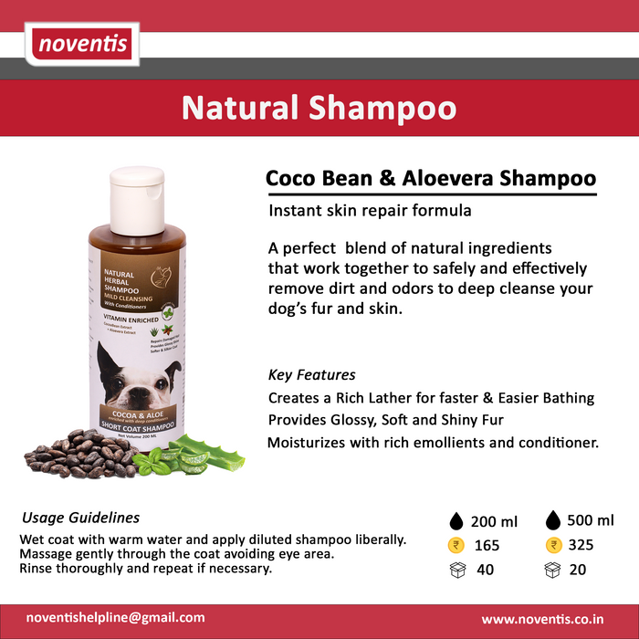 Noventis Natural Coca Bean & Aloevera Shampoo