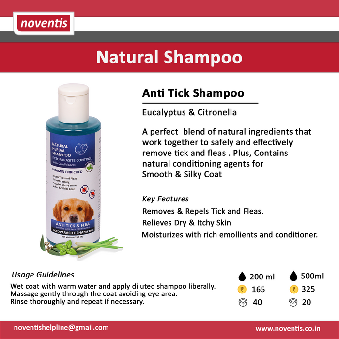 Noventis Natural Anti Flea & Tick Shampoo