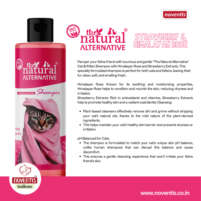 The Natural Alternative Shampoo Strawberry and Rose for Cats and Kittens