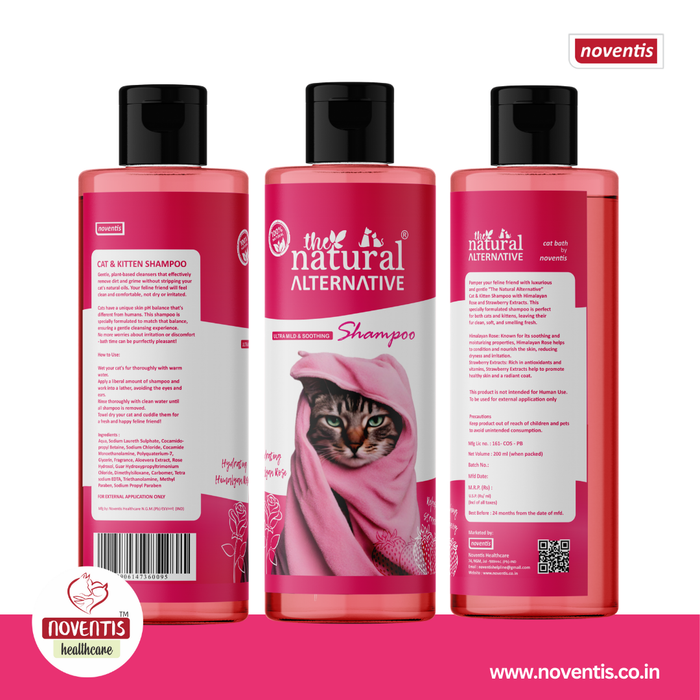 The Natural Alternative Shampoo Strawberry and Rose for Cats and Kittens