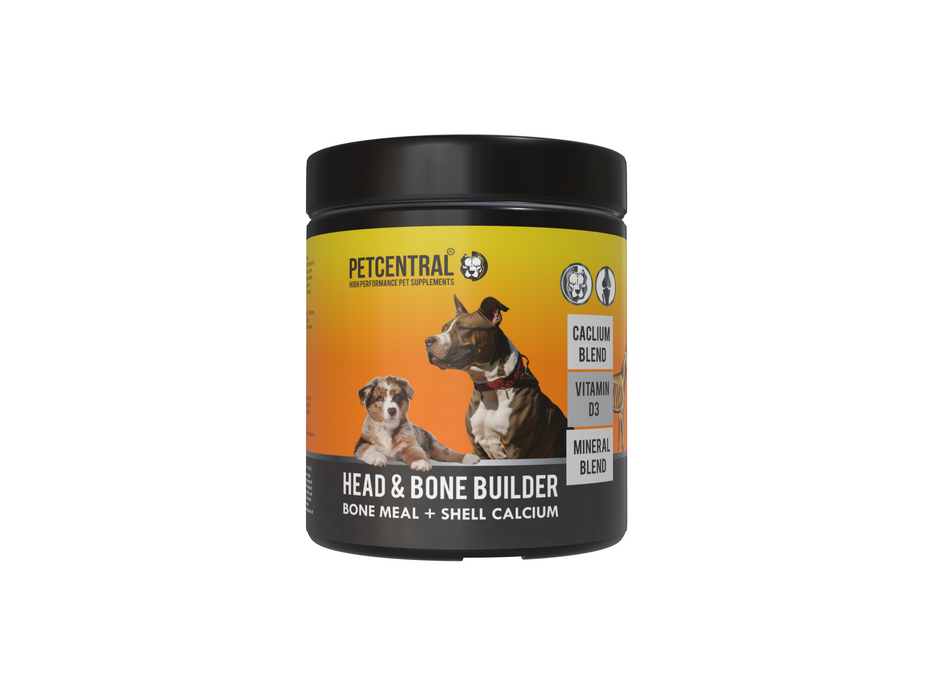 PETCENTRAL® Head & Bone Builder – Calcium & Mineral Supplement for Dogs