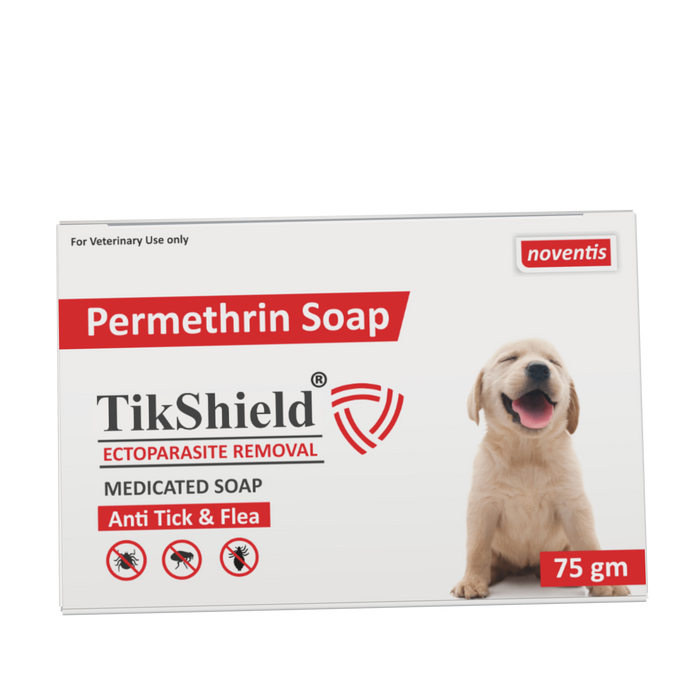 Tikshield ® Permethrin 1% Soap for Dogs - Eliminate Ticks, Fleas and Lice