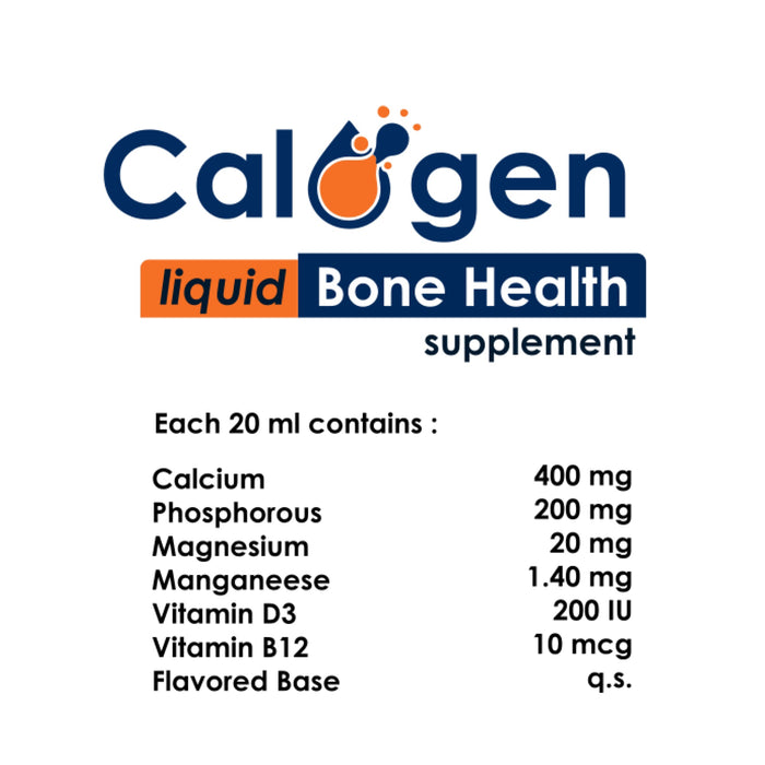 Calogen Calcium Supplement with D3, Magnesium and B12