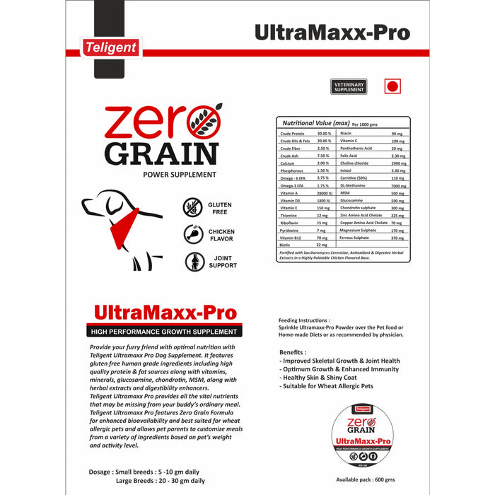 Zero Grain UltraMAXX Pro Power Supplement 600 G